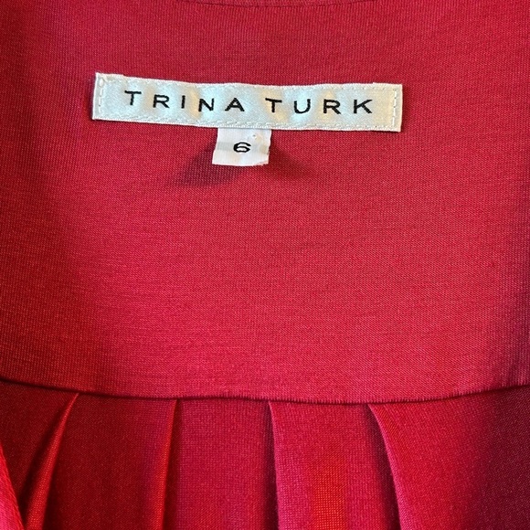 Trina Turk Elegant Red Wrap Dress - Picture 4 of 5